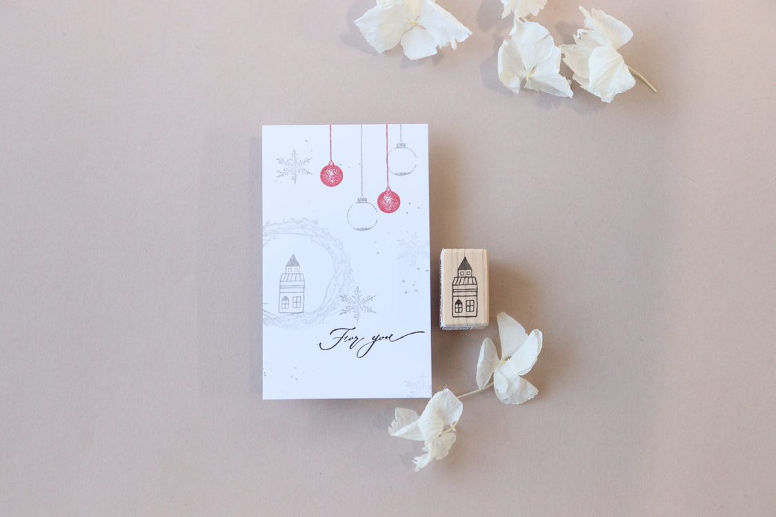 always smile...さんの「文具のキシダ」限定販売スタンプ「街の文具屋さん」